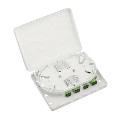 Supply Good Quality 4 Cores FTTH Fiber Optic mini Termination box/4 ports Desktop Small ftth Box/Mini Fiber Optic Equipment  Supply Good Quality 4 Cores FTTH Fiber Optic mini Termination box/4 ports Desktop Small ftth Box/Mini Fiber Optic Equipment