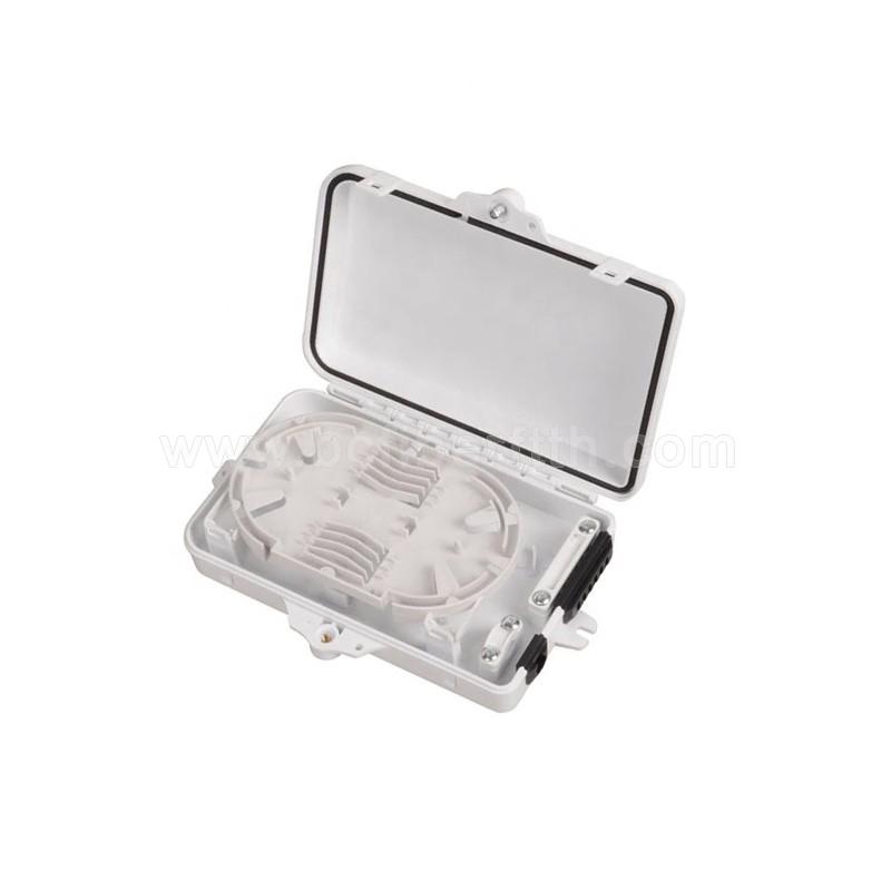 IP65 Supply 1/6 port faceplate FTTH optic fiber box outdoor plastic 1 2 4 6 core fiber terminal box with SC/LC adapter 