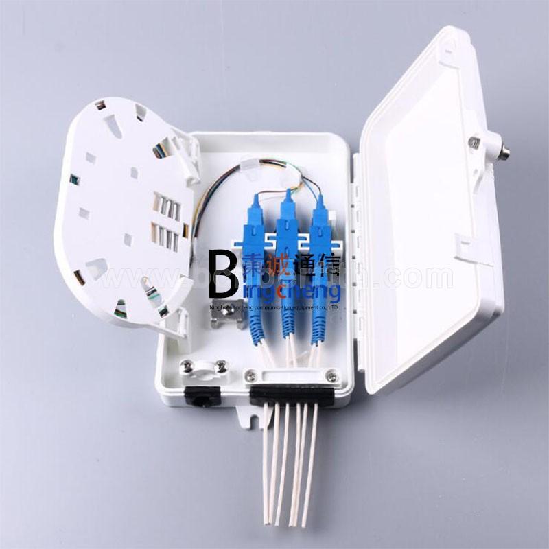 IP65 Supply 1/6 port faceplate FTTH optic fiber box outdoor plastic 1 2 4 6 core fiber terminal box with SC/LC adapter 